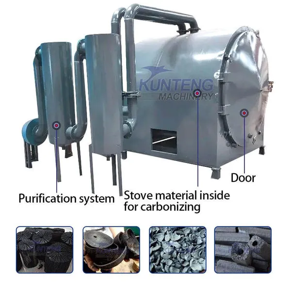 Rice Husk Carbonized Charcoal Stove Charcoal Making Machine EPC photo-3