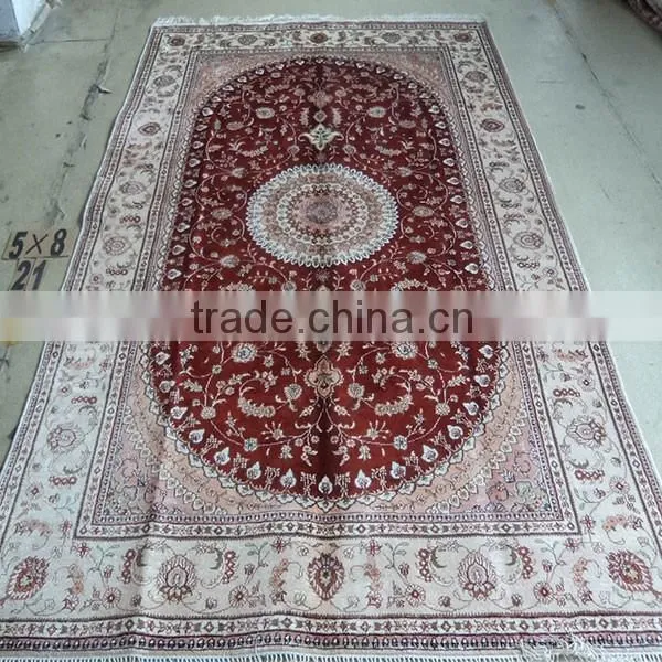 5'x8'ft Persian Cotton Carpet Beautiful Red Color Handmade Cotton Rugs photo-4