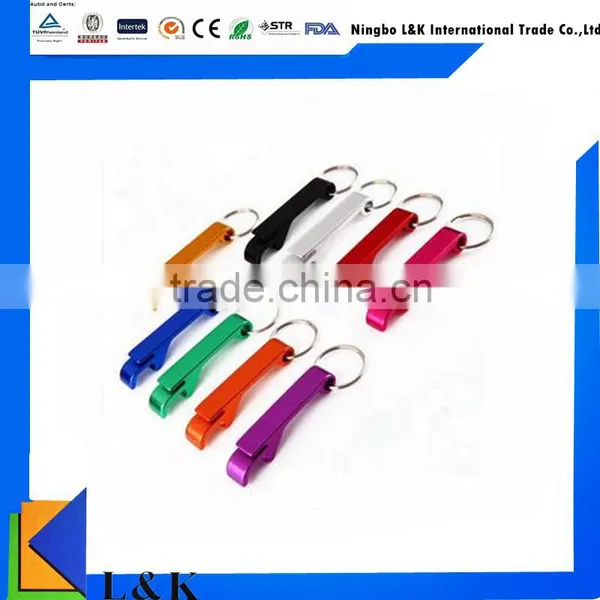 Promotional Gifts Beer Aluminum Bottle Opener Key Chainwith With Key Holder