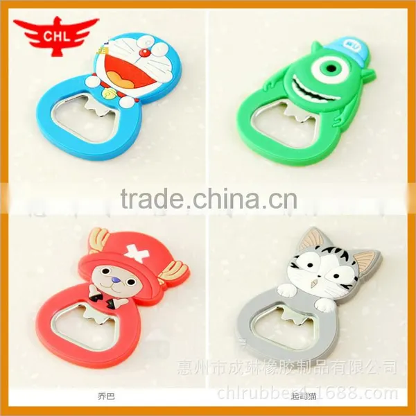 Custom Bottle Opener Keychain,silicone Cartoon Bottle Opener Keychain photo-2