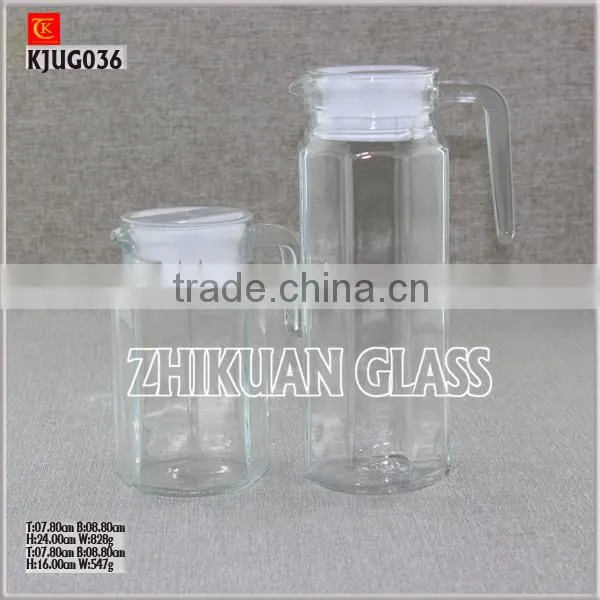 Hot Sales Juice Glass Jug Glass Juice Flask With Lid Glass Watering Can photo-2
