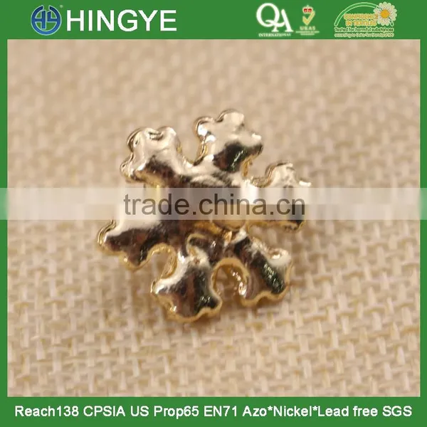 Wholesale Gold Flower Rhinestone Button With a Center Pearl 15775-2 photo-5
