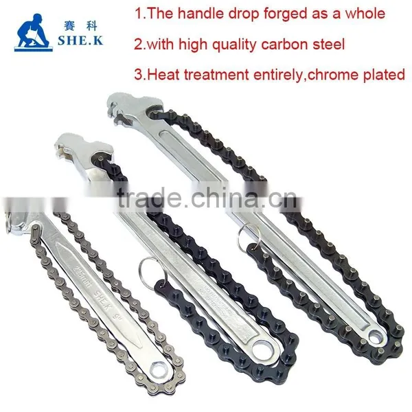 High Quality Alloy Stainless Steel Power Pipe Chain Wrench
