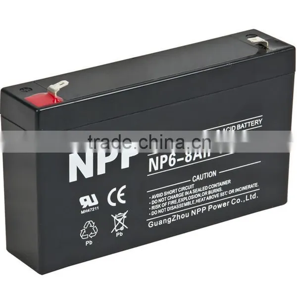 Chinese Manufacturer Npp Rechargeable Battery AGM Battery for Ups 6v8ah photo-2