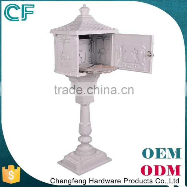 Foshan Manufacturer Casting Aluminiun Apartment Building Vintage White Mailbox Letterbox photo-4