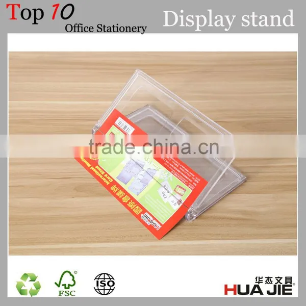 Office Stationery V Shape Transprent Acrylic Table Sign Holder photo-2