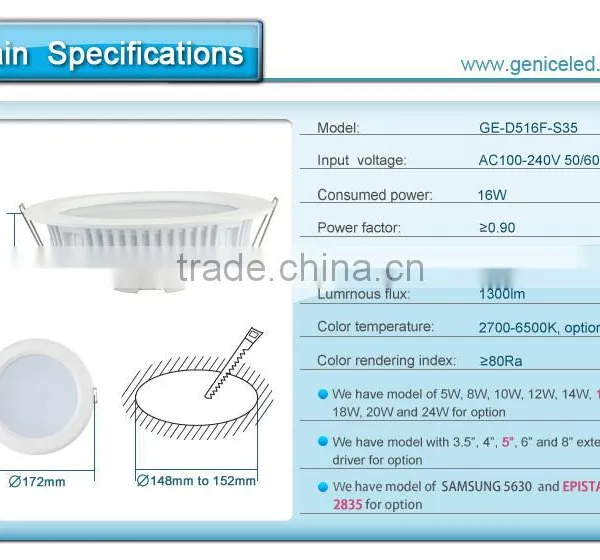 5inch LED Recessed Retrofit Downlight 16w 4000k 1300 Lumens photo-3