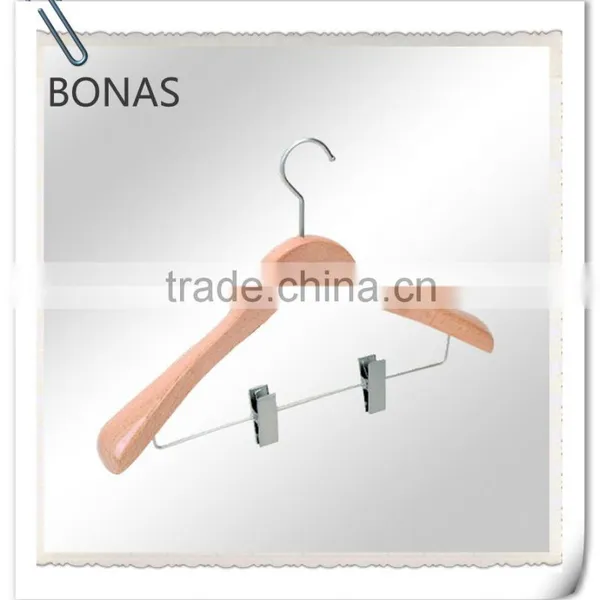 Garment Wooden Hanger With Metal Hook