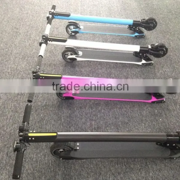 2016 Lightest Carbon Fiber Electric Scooter Small Size Portable Electric Mobility Scooter Hand-Carry Mini 2 Wheels Skateboard photo-4