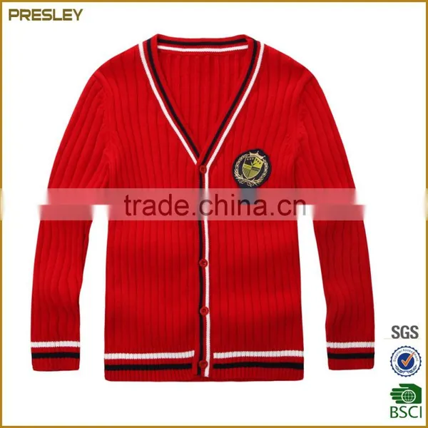 Presley Oem Long Sleeve Sweater Cardigan Children Plain Knited Sweater School Cardigan Sweater Cardigan photo-3
