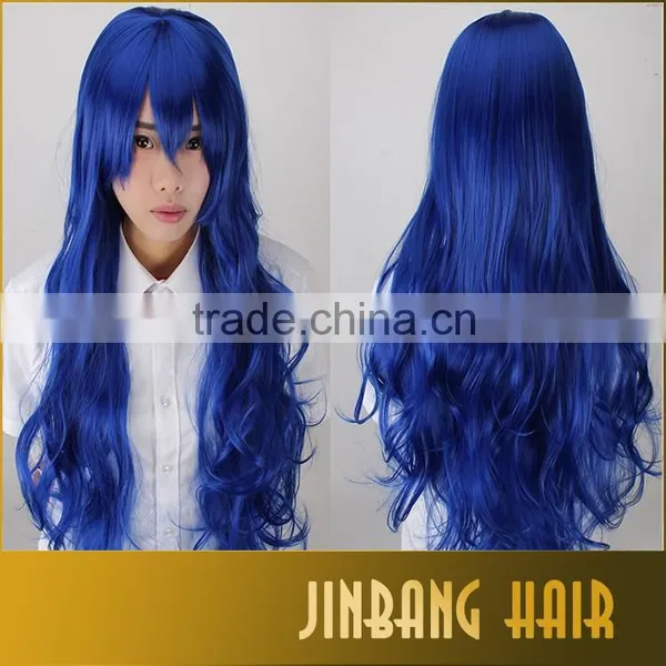 2016 Hot Sale Cheap Good Quality Synthetic Cosplay Wigs 80cm Long Wavy Female Fashion Looking Wigs of for Sale photo-2