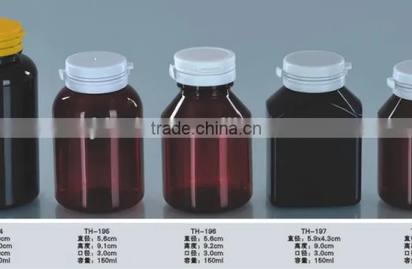 Wholesale Brand New Body Diameter 5.9cm Round Plastic Pill Bottle 200ML PET photo-2