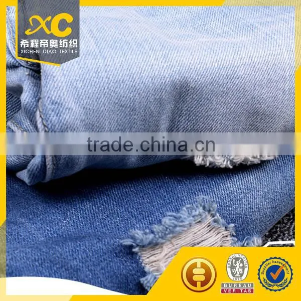Hot Sale 9oz Poly Cotton Lycra Indigo Cotton Satin Fabric