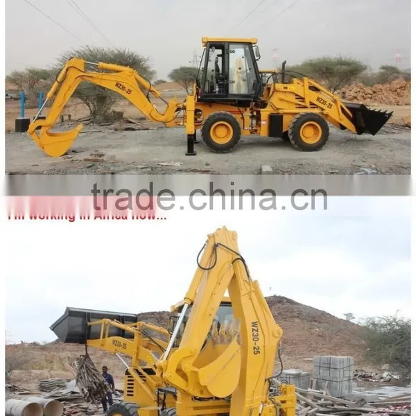 Cheap China Backhoe WZ30-25 Optional Cummin 4BT3.9-C100 Engine 100hp 74kw Joystick Pilot Control