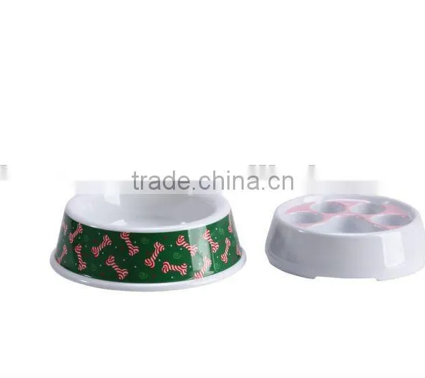 Anti-slip Round Divided Melamine Pet Bowl