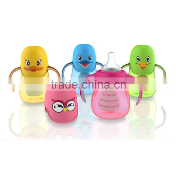 210/280ml Patented Baby Bottle Cute Animal Baby Feeding Bottle photo-3