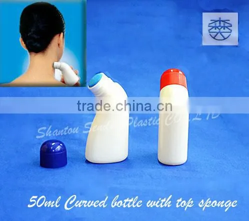 Plastic Top Sponge Bottle/with Screw Red Cap Liquid Bottle 50ml