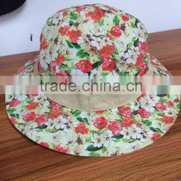 Colorful Floral Designer Printed Custom Bucket Hat photo-3