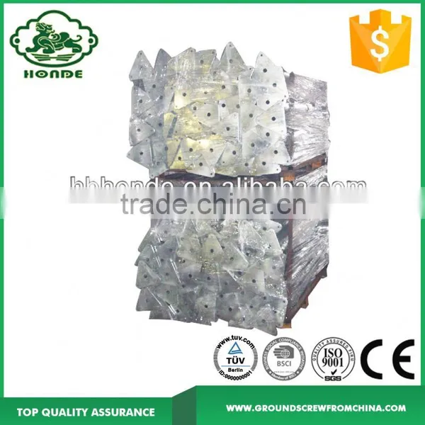 Fast Delivery Small Triangle Flange Screw In Ground Anchor