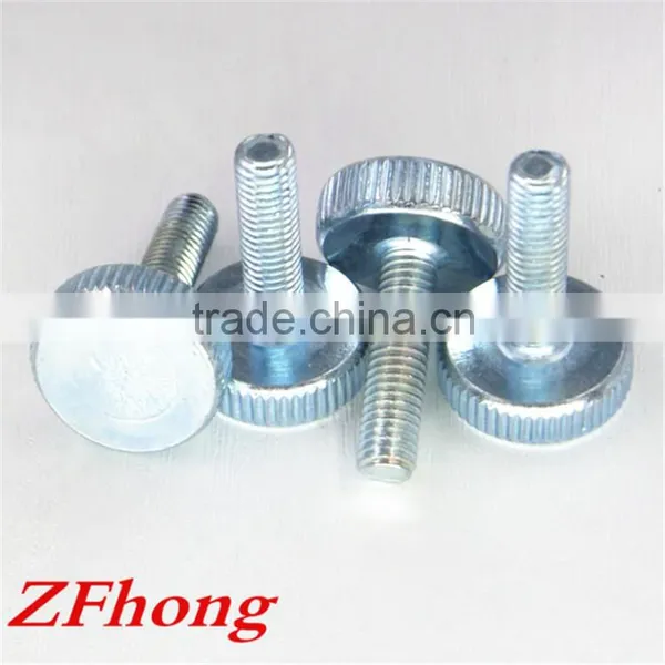 m1 - M10 Carbon Steel With White Zinc Flat Head Knurled Thumb Screw photo-3