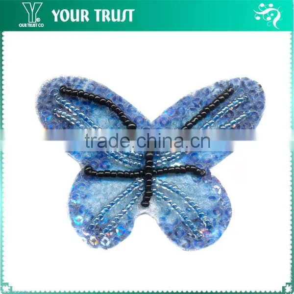 Yellow Green Shinning Beaded Sequin Applique Patch photo-5