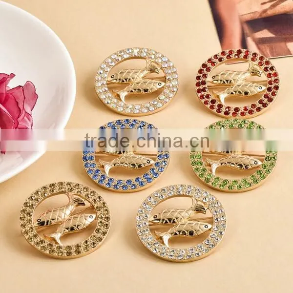 2015 Fashion Alloy Multi Color Pisces Christmas Gift Brooch photo-2