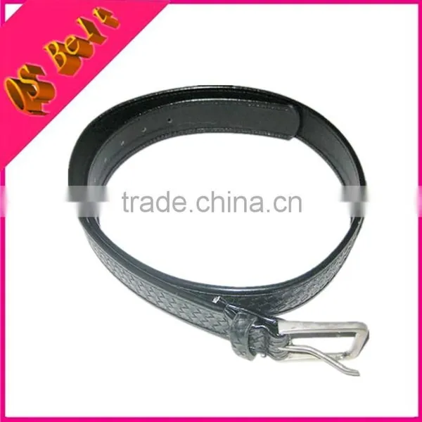 USA Black Basketweave Garrison Military Leather Police Belt photo-2