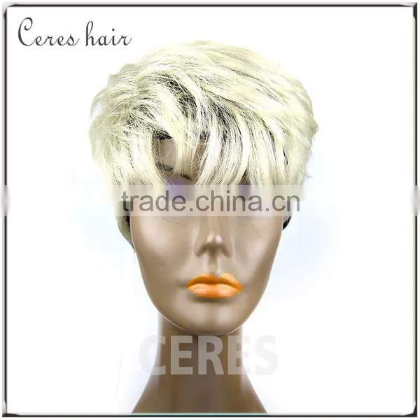Japanese Fiber Blond 613 Synthetic Wig Full Lace Wig Top Quality Fashion Style Italian Wave photo-4
