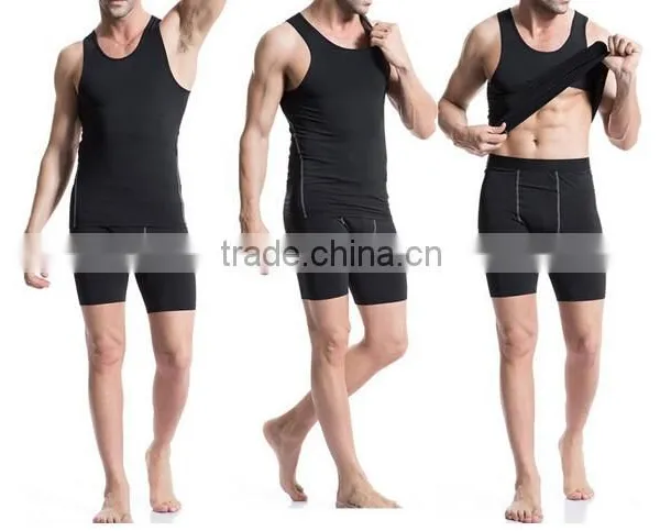 Mens Body Shaper Running Vest Sports Gym Tank Top Sleeveless Polyester Quick-dry Vest photo-2