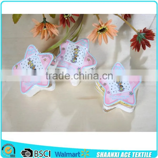 Cotton Material Romantic Heart Shape Compressed Towel Screen Printed Heart Compressed Towel Quality Choice photo-2