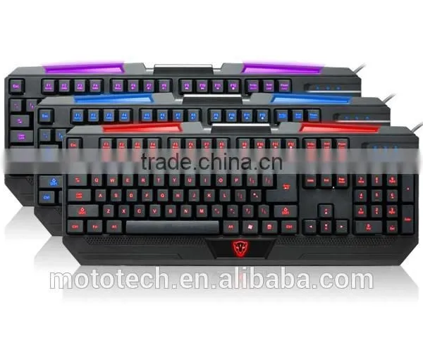 2015 3 Colors LED Light Backlit Professional Gaming Computer Keyboard photo-5