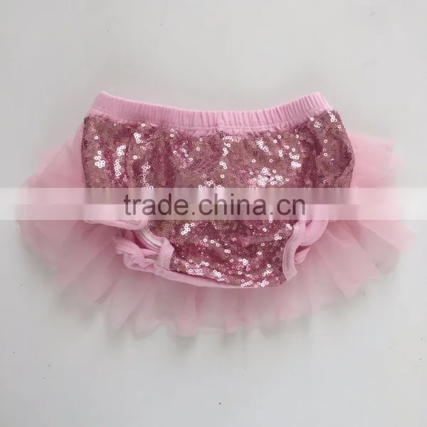 Baby Cotton Clothing Kids Ruffle Paillette Bloomers Cheap Wholesale Baby Bloomers photo-2