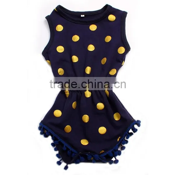 Knitted Baby Jumpsuit Black Yellow Spot Rompers Baby Girls Rompers Jumpsuits photo-5
