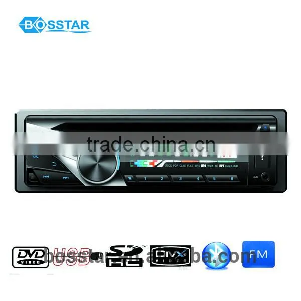 1din High Power Car Audio System Detachable Panel DVD Player With Usb Mp4 Bluetooth