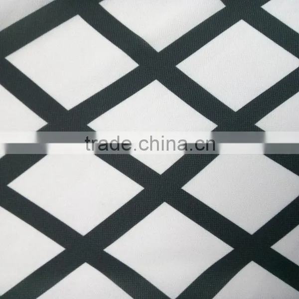 Black White Polyester Print Chiffon With Strong Twisting Plaid Style Fabric for Fashion Shirt photo-2