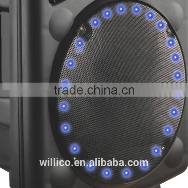 2015 Best Creative Portable Big Bass Subwoofer Plastic Speaker With Color Light photo-3