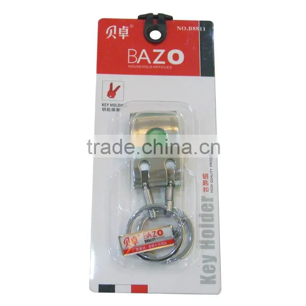 BAZO Stainless Steel Key Ring With Hangtag