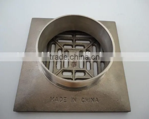 Casted Mn Copper White Brass Ni Bronze Square Floor Drain photo-3