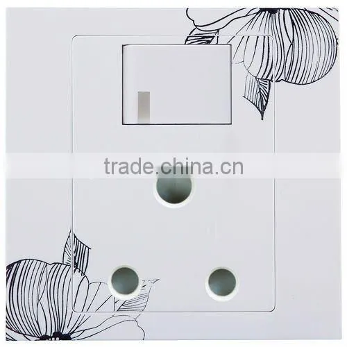15A Socket With Switch Flower Wall Switch