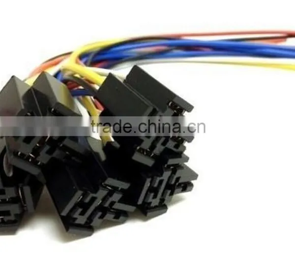5pcs/Set 5 Pin Cable Wire Relay Socket Harness Connector DC 12V for Auto Car NEW