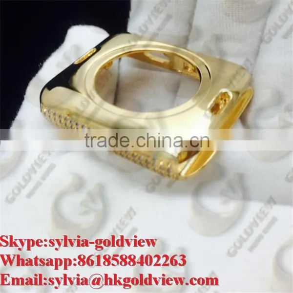 for Apple Watch Case With Told Plated,Crystal Gold Case for Apple Watch 42mm,for Apple Watch Cover photo-6