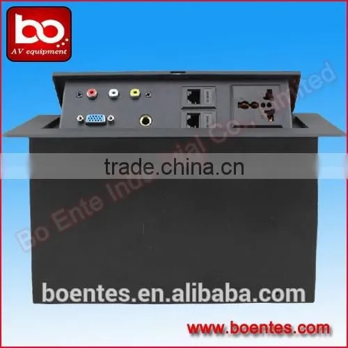 Office Desk Worktop Multiple Pop Up Socket With Audio Video Connector photo-3