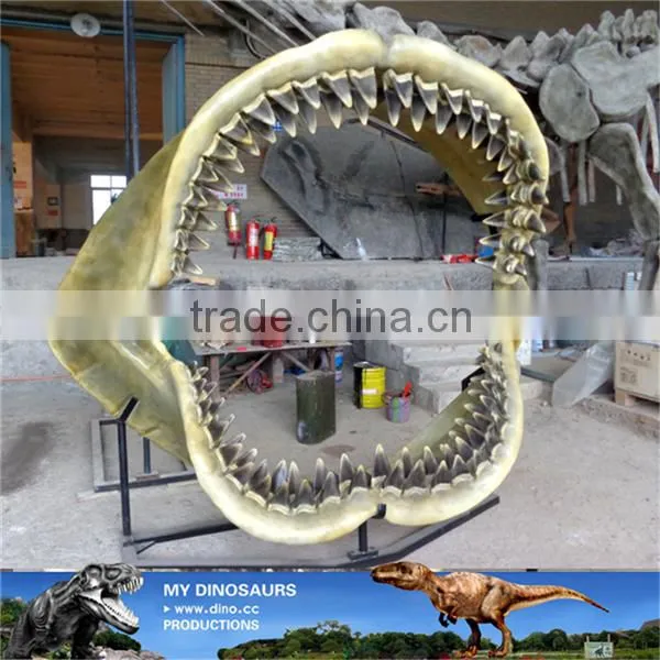 MY DINO-O07 Museum Replica Life Size Marine Animal Skeleton Megalodon Jaws Fossil photo-5