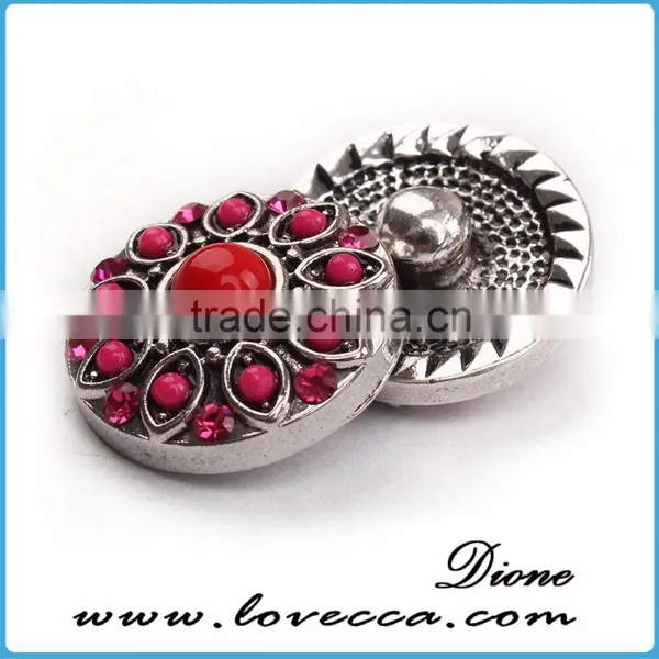 Charms Wholesale Fashion DIY Rhinestone Metal Snap Button photo-5