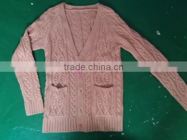 15JW0312 Cheap Price Man Jaquard Cardigan Sweater