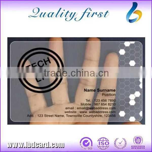 Hot Sell Blank PVC Business Cards / NFC Transparent Cards photo-2