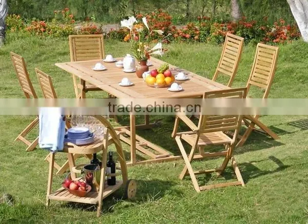Vietnam Eucalyptus Wood Garden Outdoor Furniture Dining Set photo-3