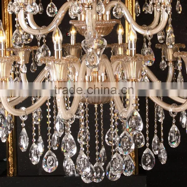 Cognac Glass Plate Arabic Style Candle Chandelier photo-4