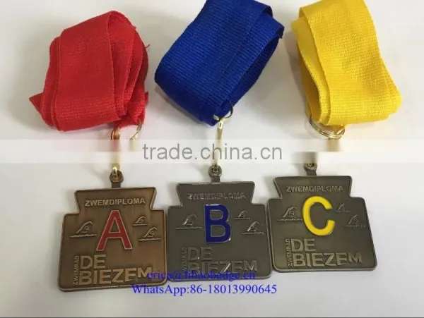 Wholesales Metal Gold Custom Sport Medals With Ribbon photo-6