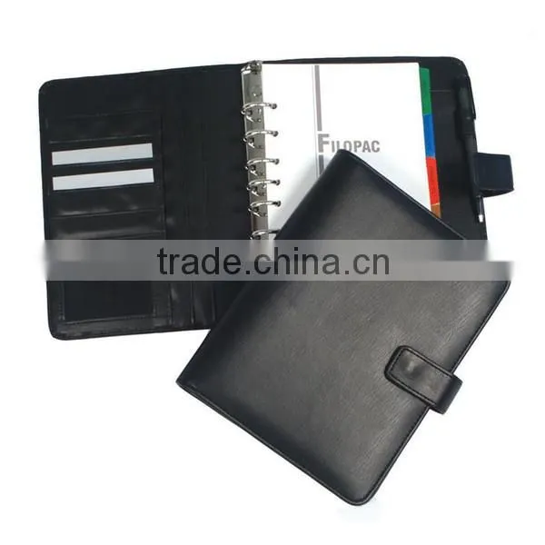 Custom Black Business Card Padfolio Leather Document File Presentation Folders photo-5